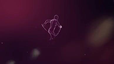 光线粒子人跳舞舞台背景视频的预览图